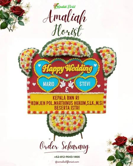 Papan Bunga Pernikahan Piyaman